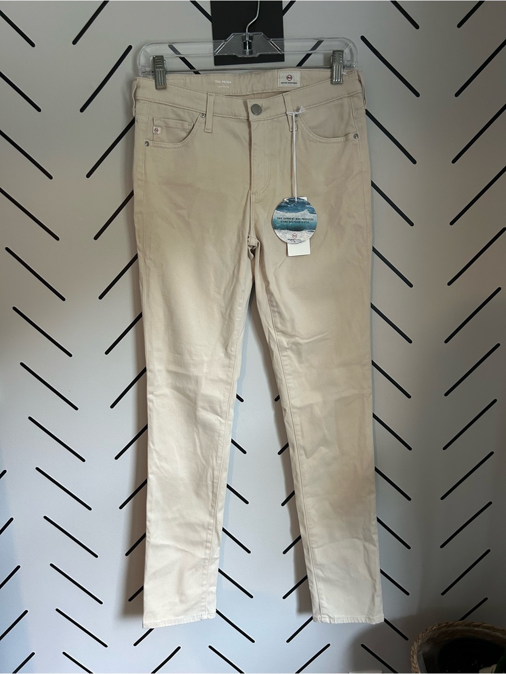NWT AG Adriano Goldschmied The Prima Crop Jeans cigarette leg